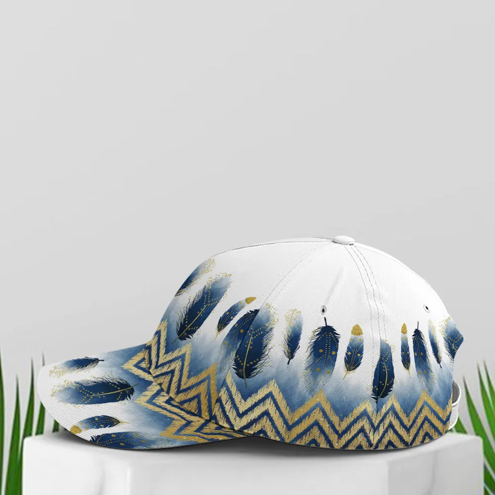 Feather Slim Blue White Classic Baseball Cap Coolspod