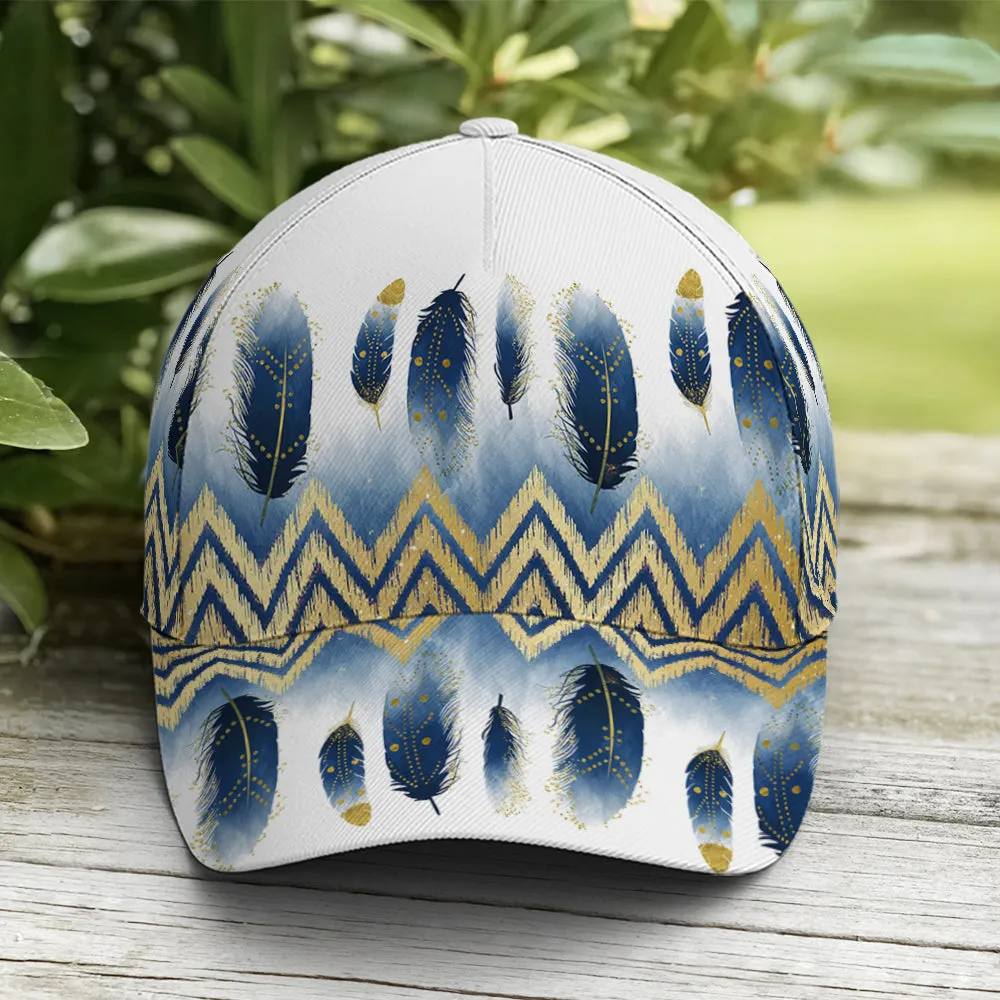 Feather Slim Blue White Classic Baseball Cap Coolspod