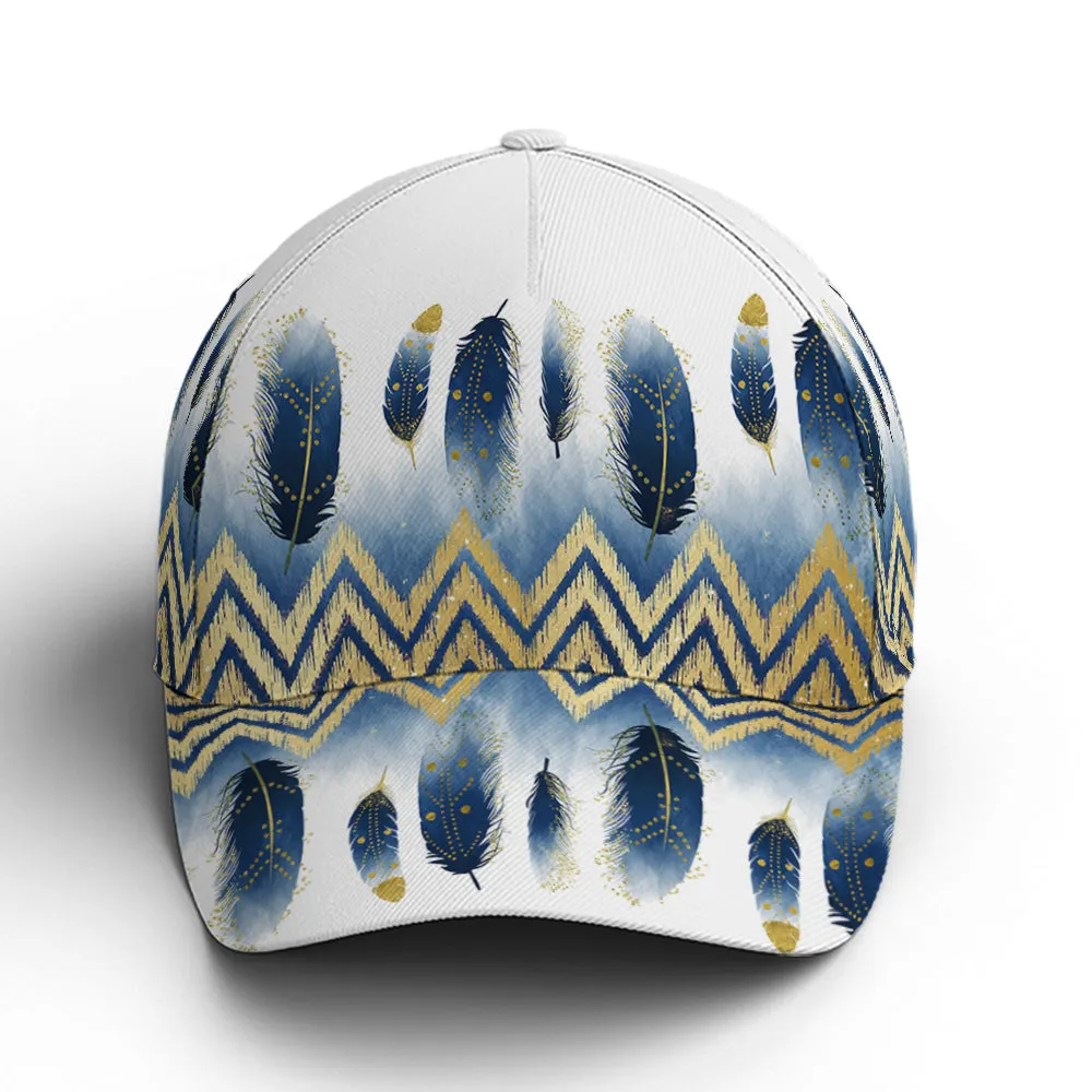 Feather Slim Blue White Classic Baseball Cap Coolspod