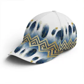 Feather Slim Blue White Classic Baseball Cap Coolspod