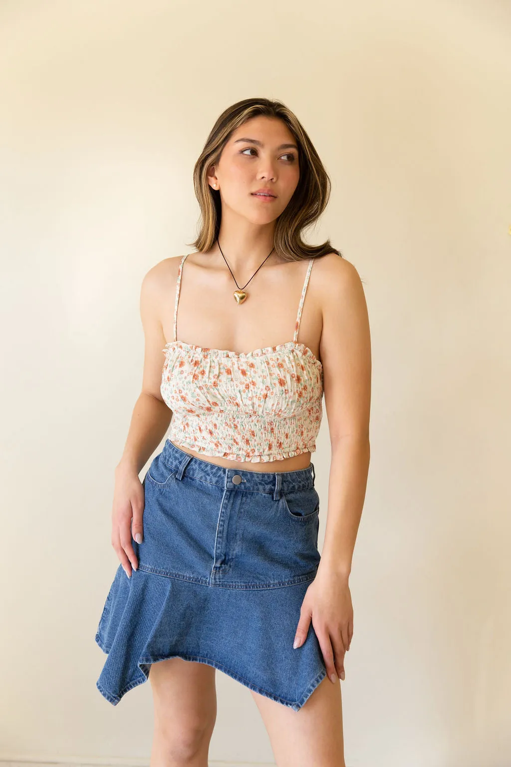 Feeling Wild Asymmetrical Denim Skirt