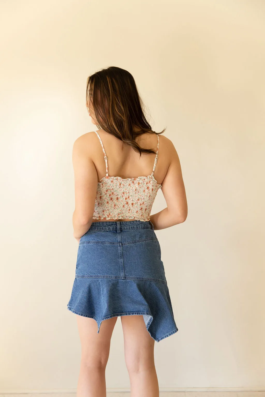 Feeling Wild Asymmetrical Denim Skirt