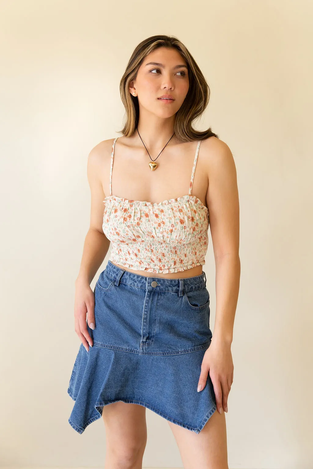 Feeling Wild Asymmetrical Denim Skirt