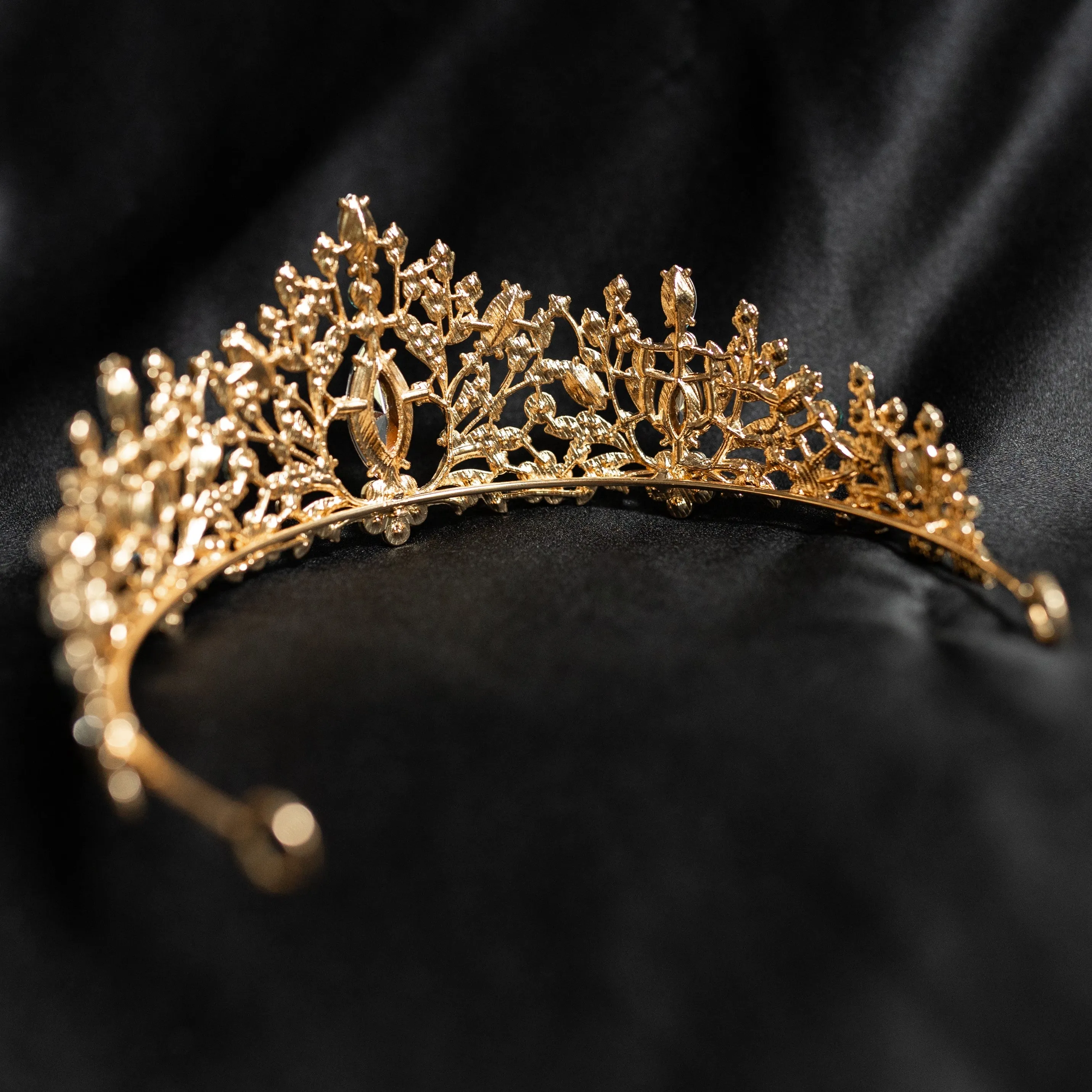 Felicity's Tiara in Light Blue & Gold