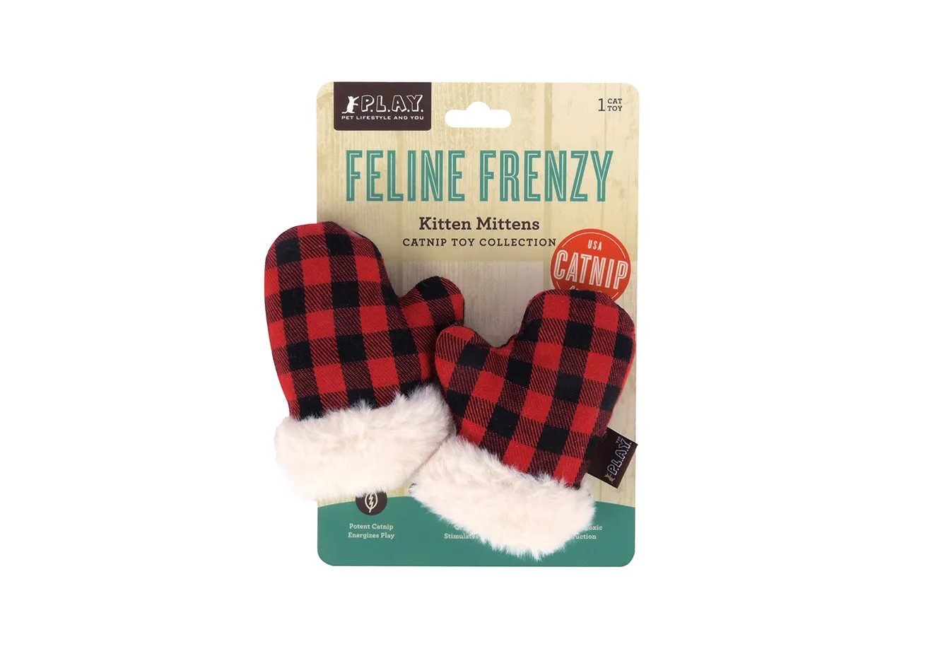 Feline Frenzy Kitten Mittens Toy Set