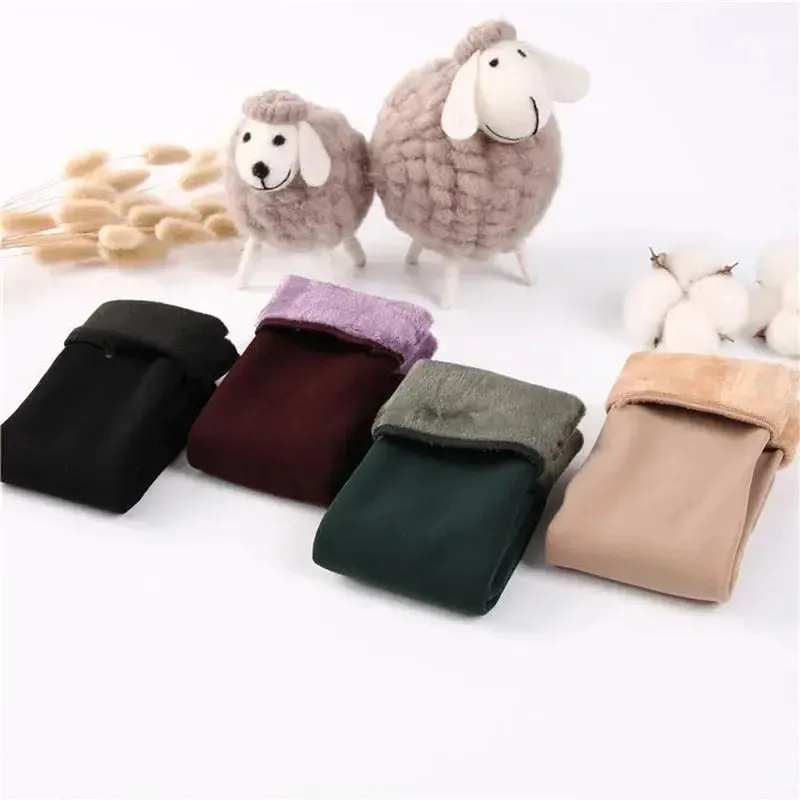 Female Winter Fleece Thick Warm Socks Soft Comfortable Solid Color Home Floor Thick Stocking Soft Boots Sleeping Socks