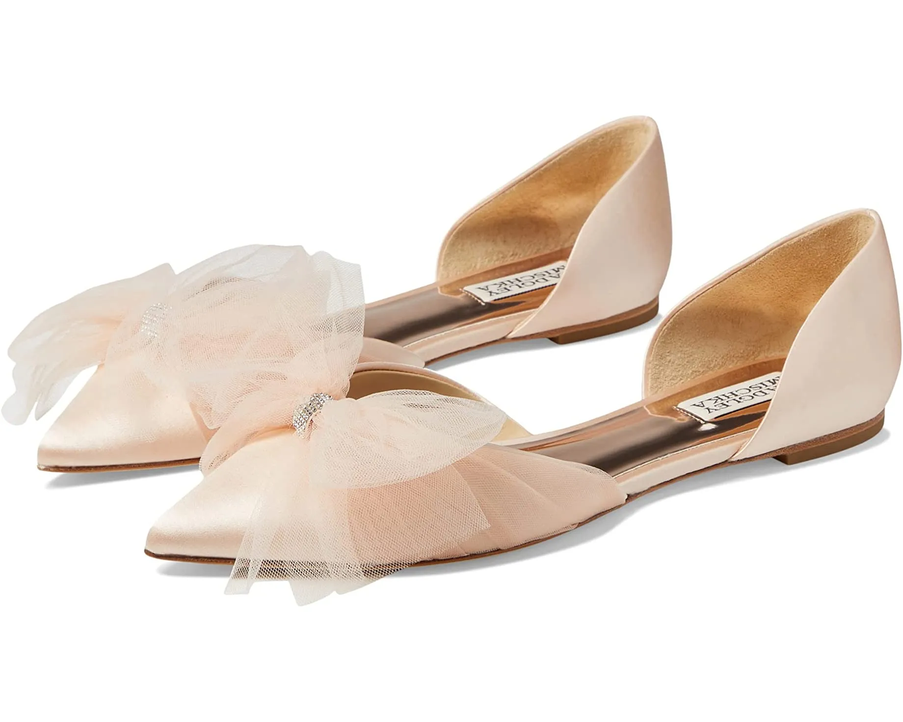 Fergie Badgley Mischka flats, seashell