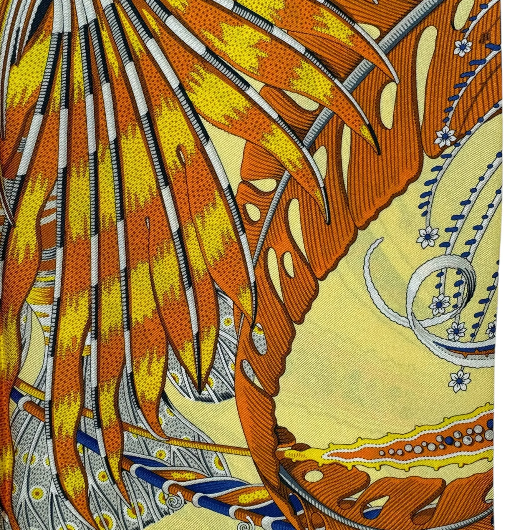 Ferragamo Scarf Yellow Fish Design - Twill Silk Foulard - New 2024 Collection - SALE