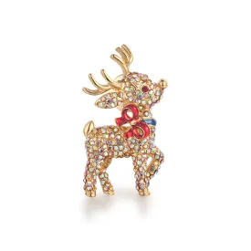 Festive Reindeer Clutch Pin