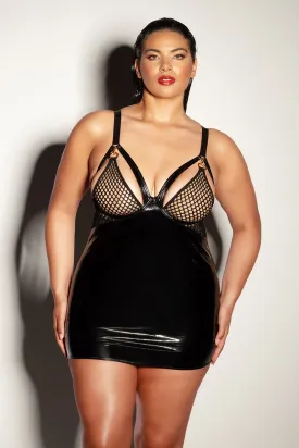 Fetish Curvy Excitement Babydoll Dress - BLACK