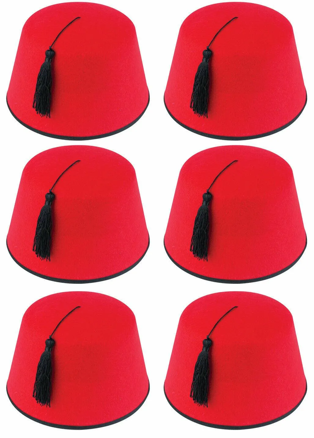 Fez Adult Red Moroccan Turkish Hat Tommy Cooper Party Fancy Dress Hat Lot