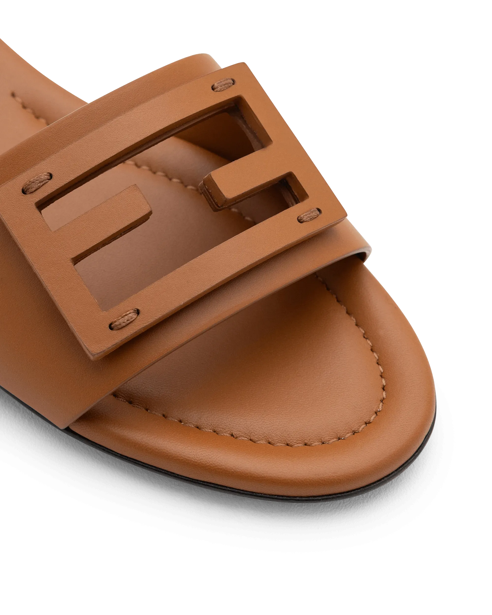 FF Baguette Leather Slides