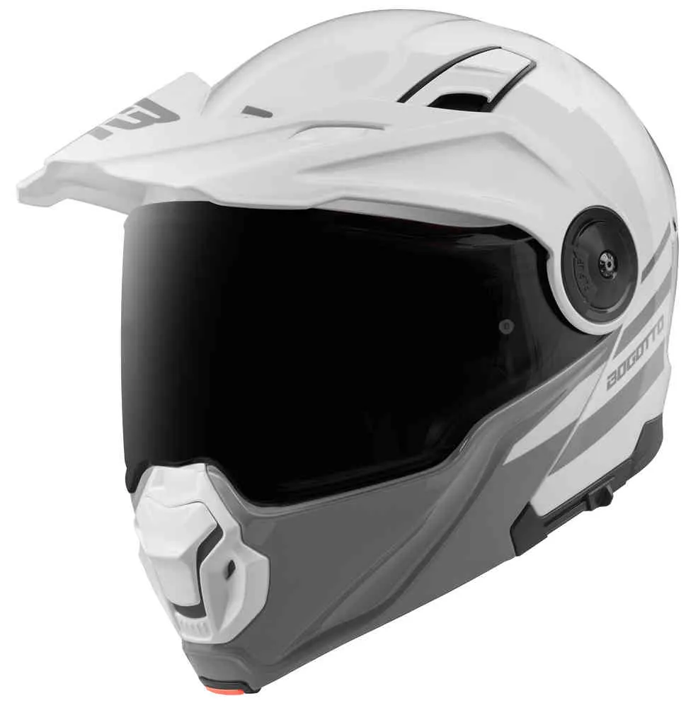 FG-102 Bogotto Fiberglass Enduro/Flip Helmet, White