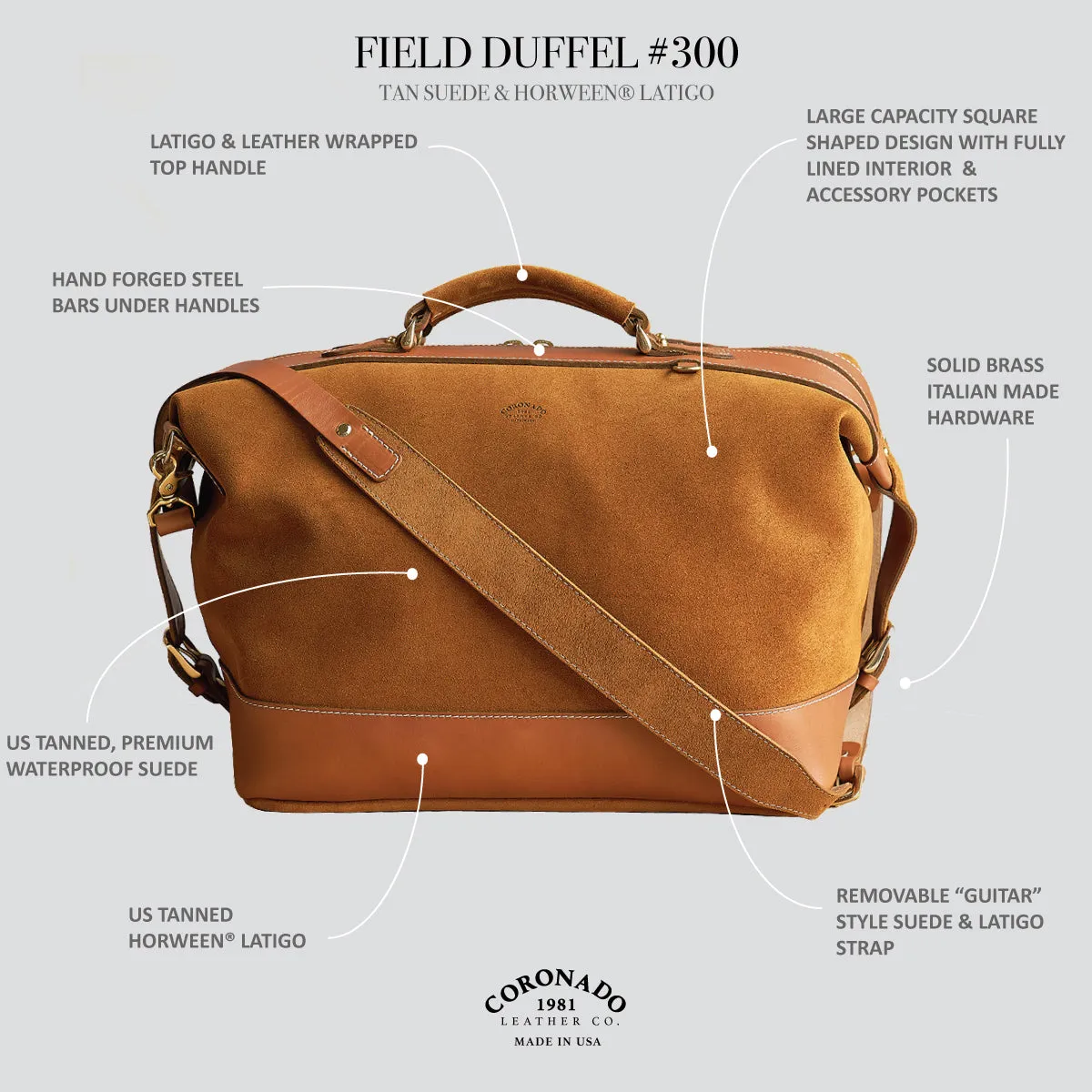 Field Duffel No.300 | WP Tan Suede