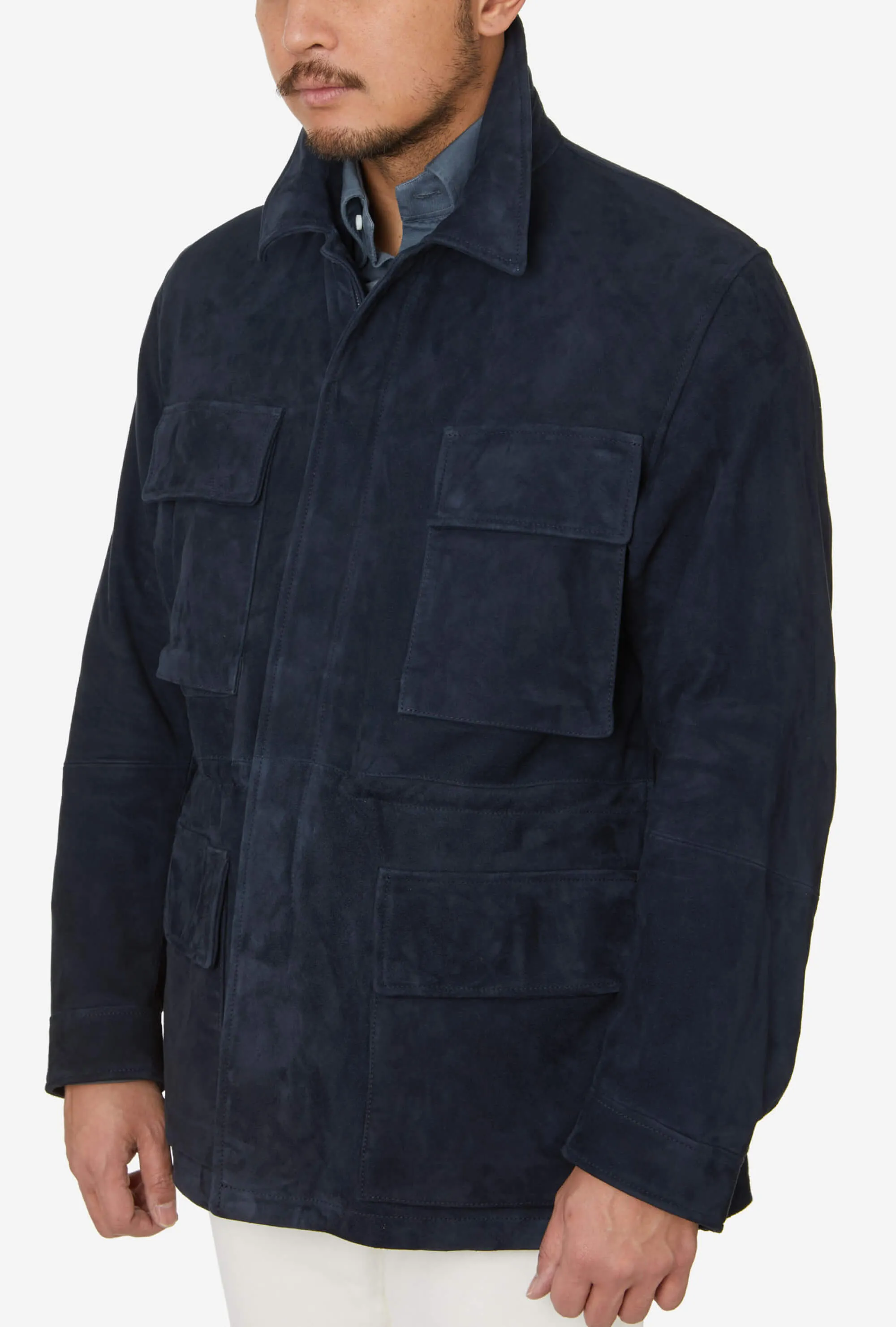 Field Jacket Navy Suede