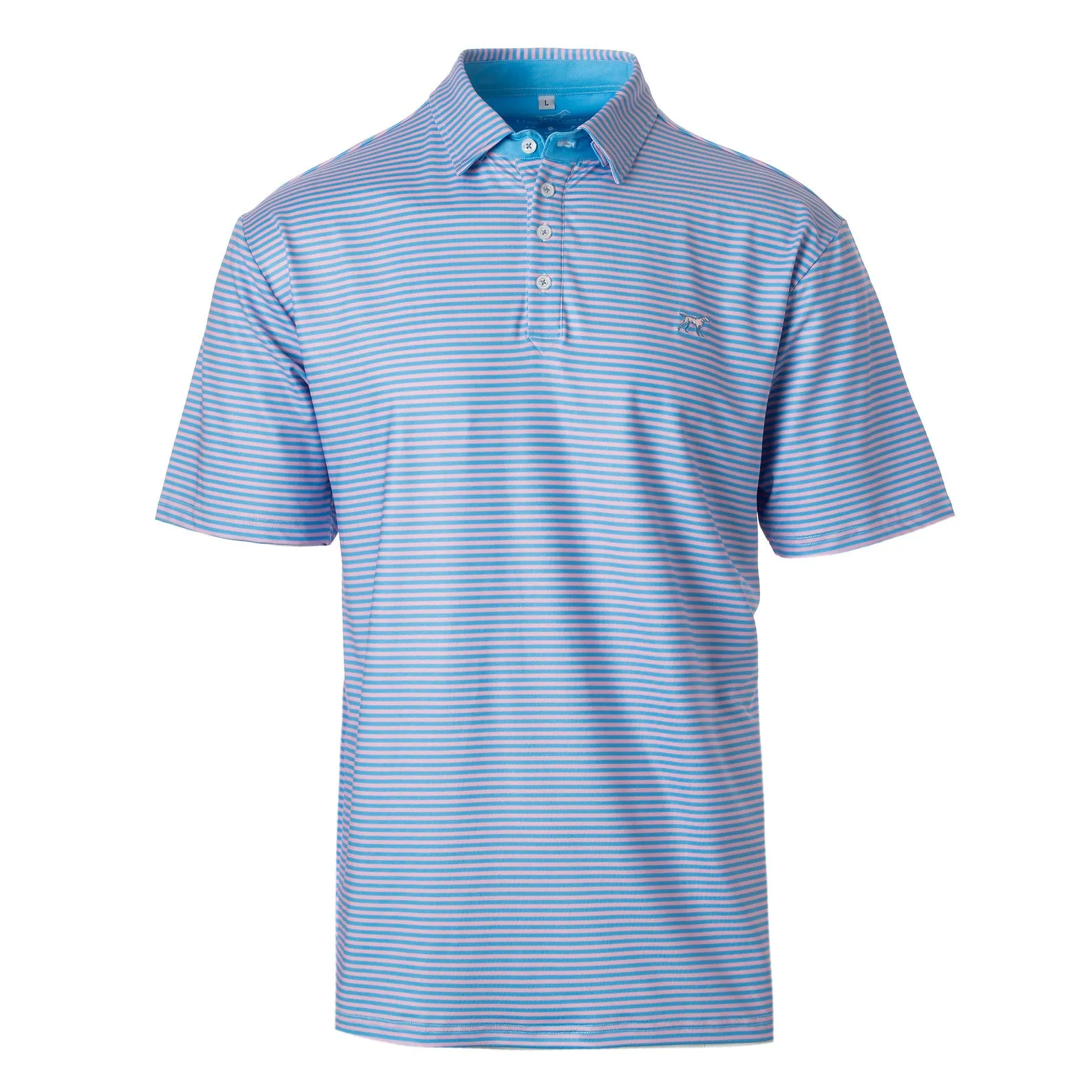 Fieldstone Youth Signature Performance Polo - Pink & Blue