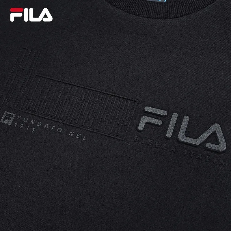 FILA CORE NORDIC POLAR LIGHT & ICEBREAKER CRUISE WHITE LINE BLUE Men Pullover Sweater in Black