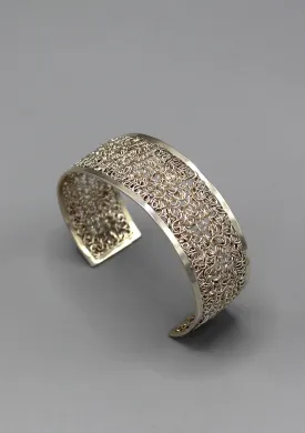 Filigree Tibetan Sterling Silver Bracelet