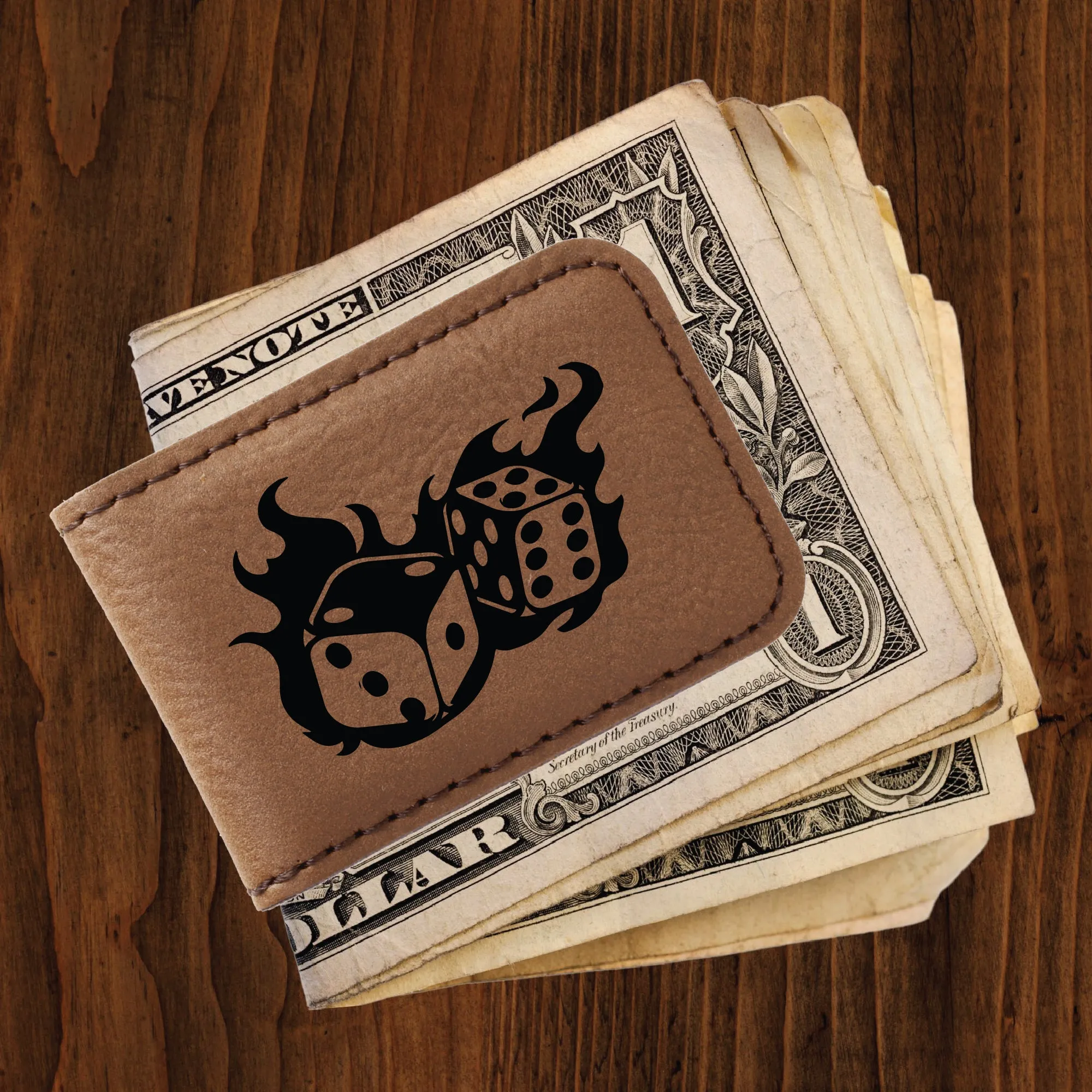 Fire & Dice Money Clip