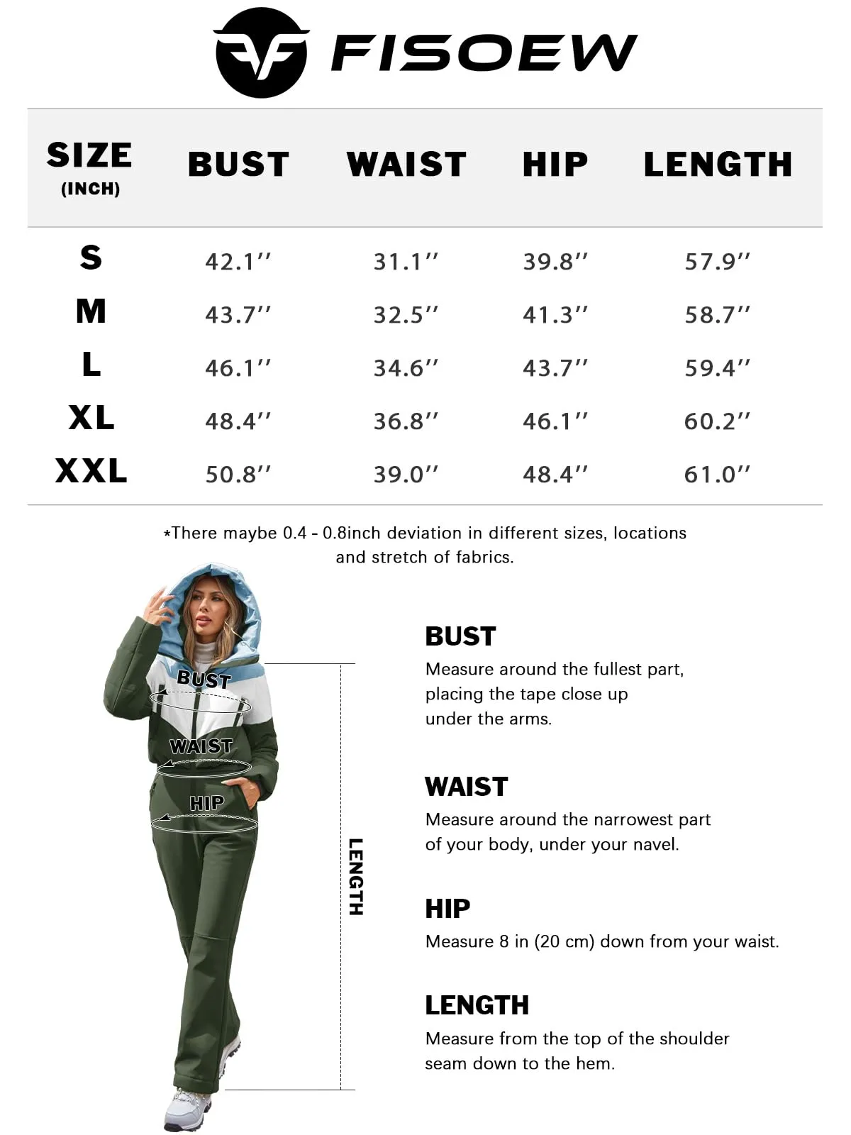 Fisoew Womens One Piece Ski Suit Warm Waterproof Snowsuits Winter Snow Jumpsuits Outdoor Sports Outerwear