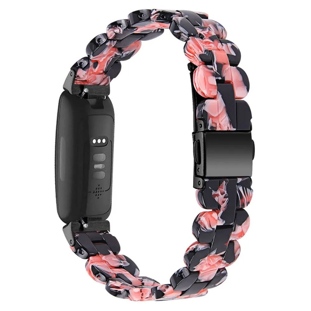 Fitbit Inspire 2 / Inspire HR oval resign watch strap - Black / Pink