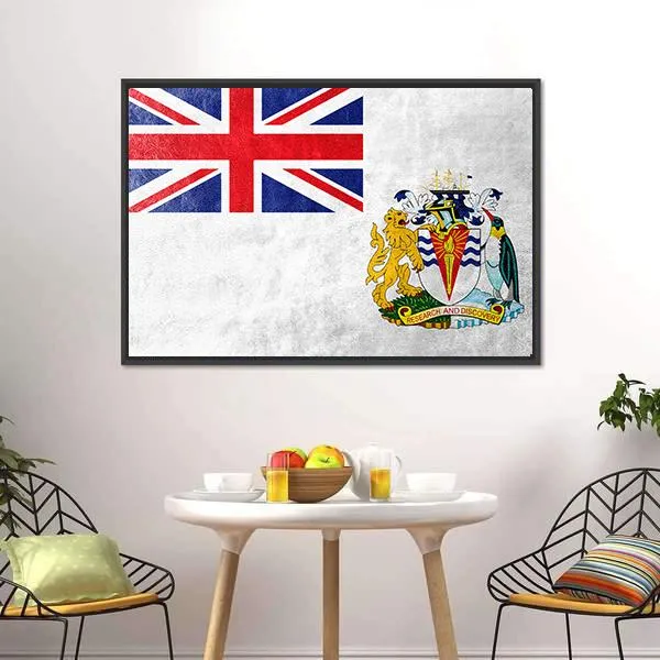 Flag Of British Antarctic Territory Canvas Wall Art