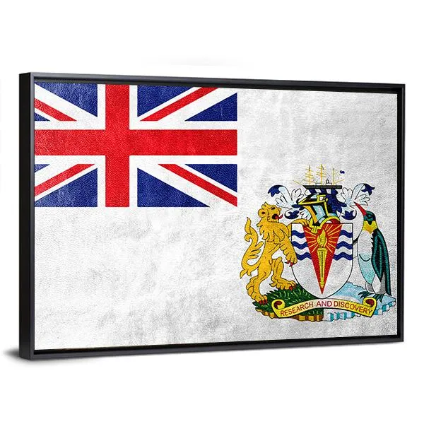 Flag Of British Antarctic Territory Canvas Wall Art