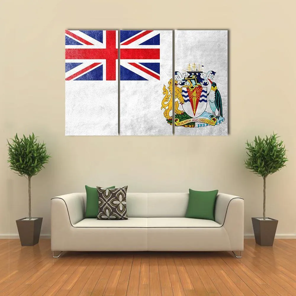 Flag Of British Antarctic Territory Canvas Wall Art