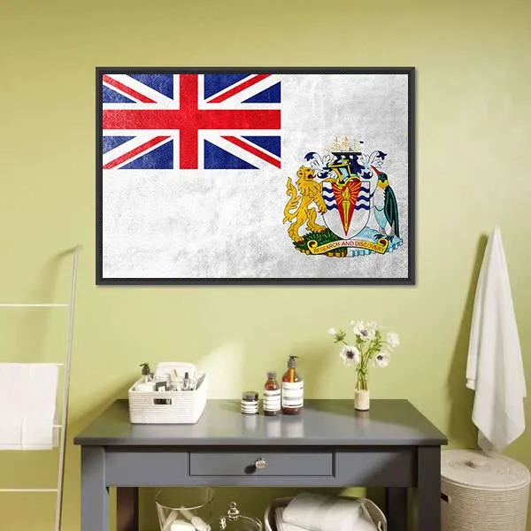 Flag Of British Antarctic Territory Canvas Wall Art