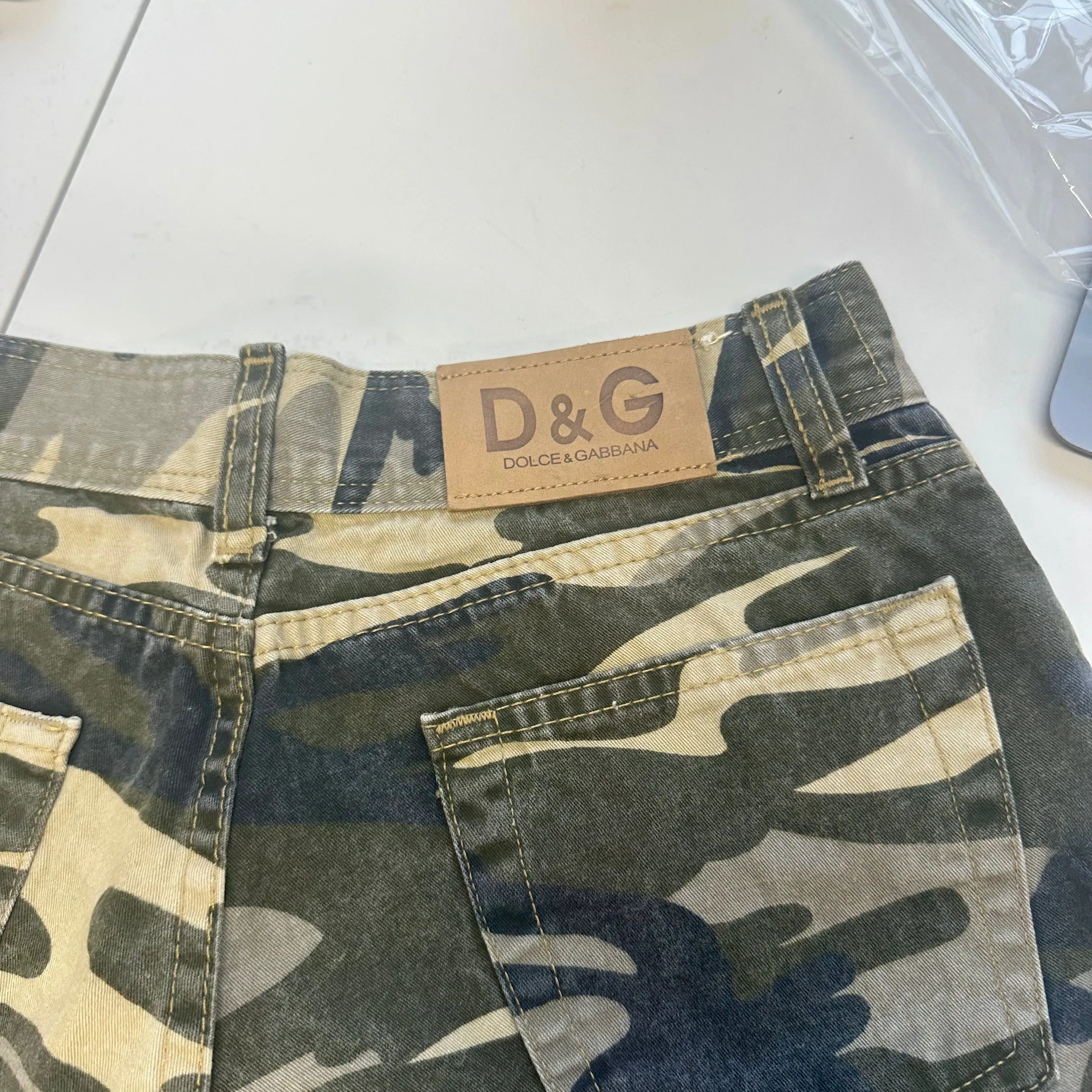 flared camo trouser by dolce & gabbana