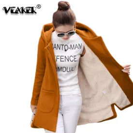 Fleece Long Hooded Coats