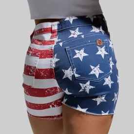 FLEX Stretchy Jean Short (Vintage American Flag)