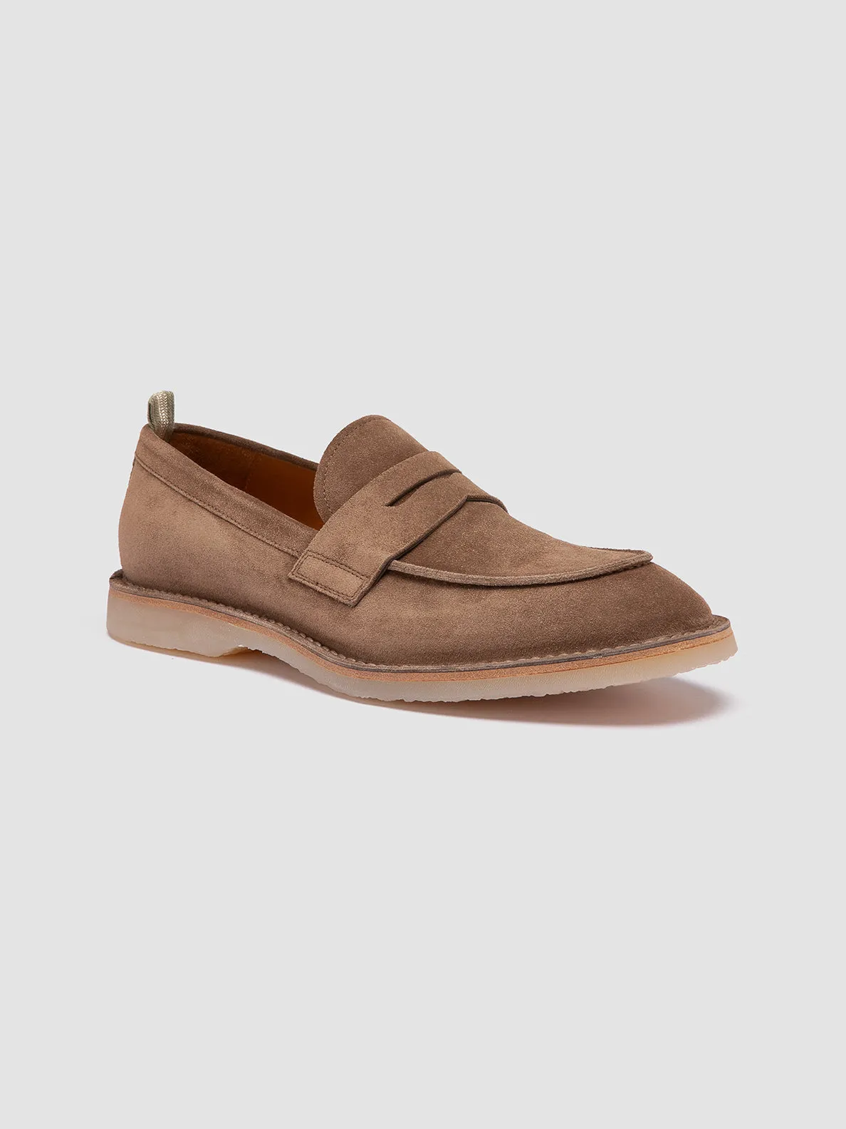 FLEXUS 002 - Taupe Suede Penny Loafers