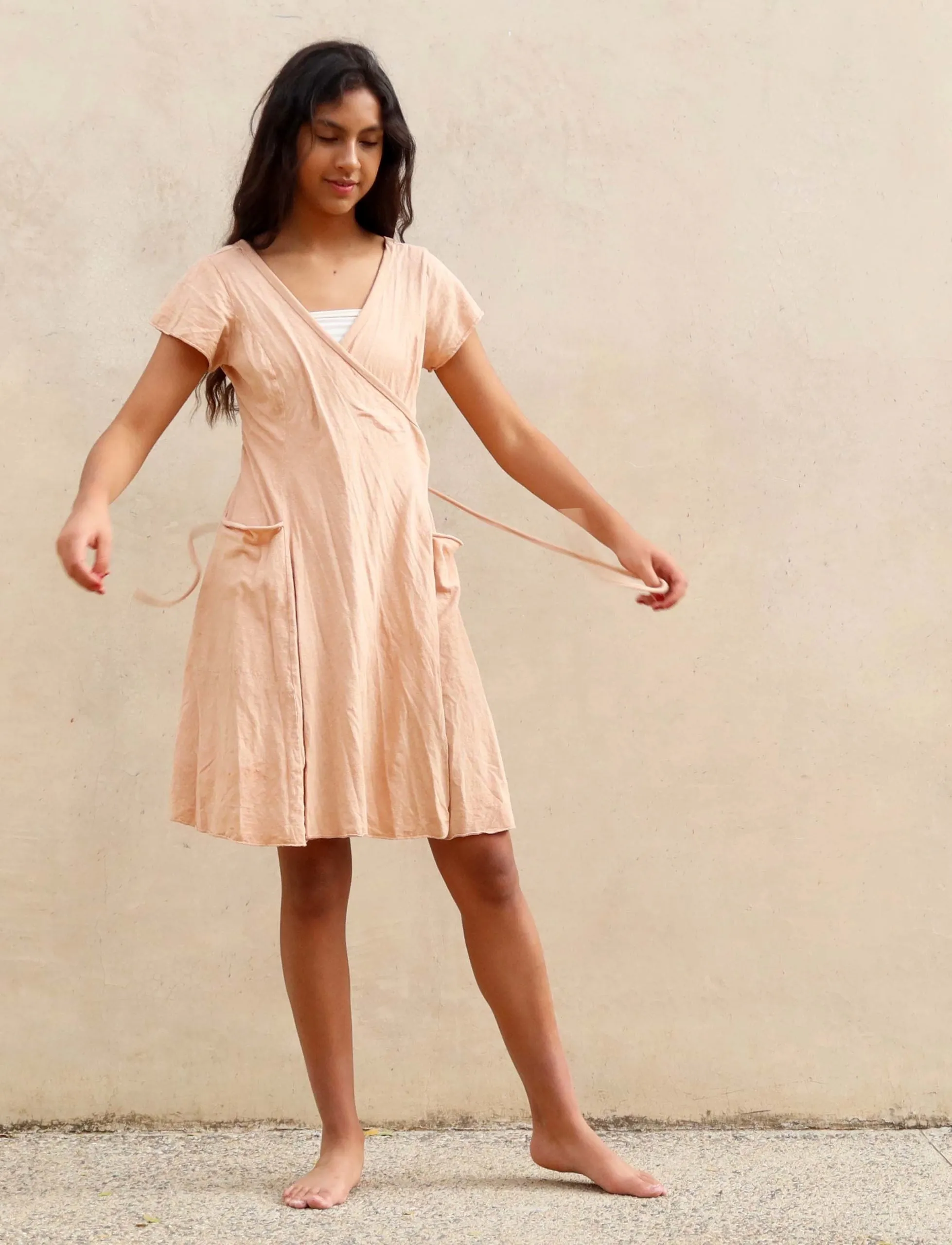 Flip Wrap Perfect Pockets Short Dress