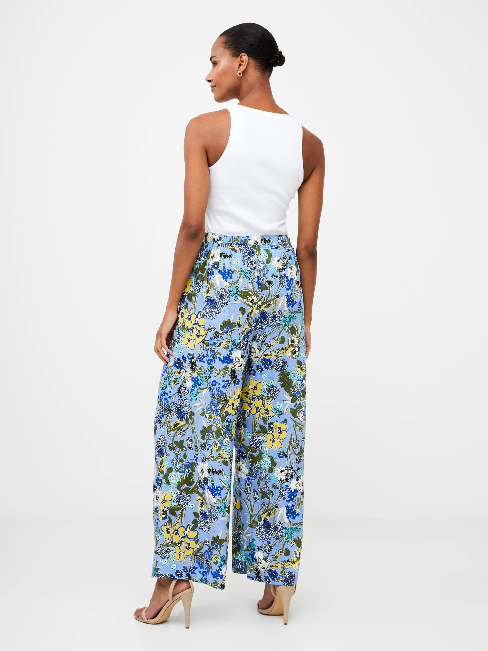 Floral Print Wide Leg Trousers