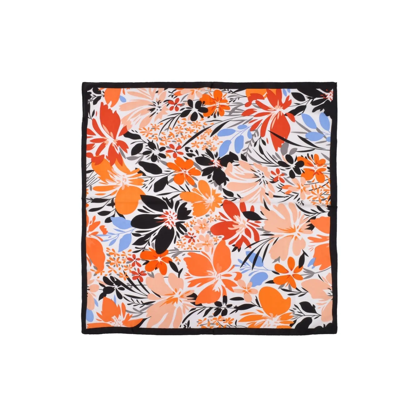 Floral Satin Square Scarf