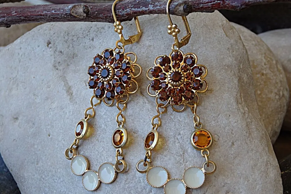 Flower Leverback Earrings