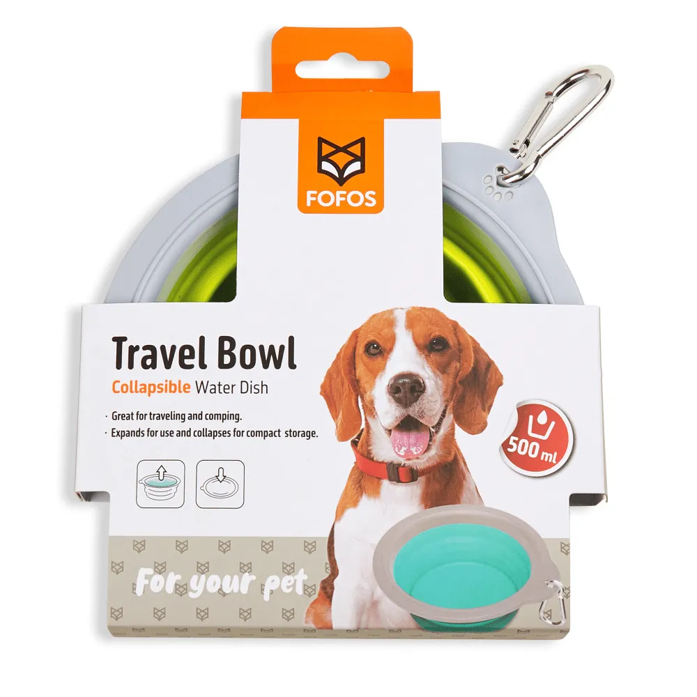 Fofos Collapsible Bowl for Dogs (Green)