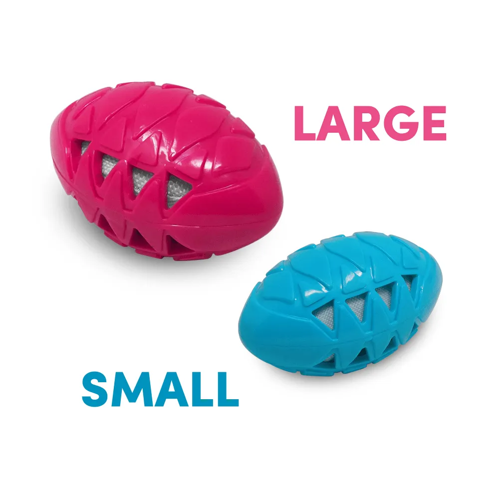 Fofos Crunch Football Toy for Dogs (Pink)