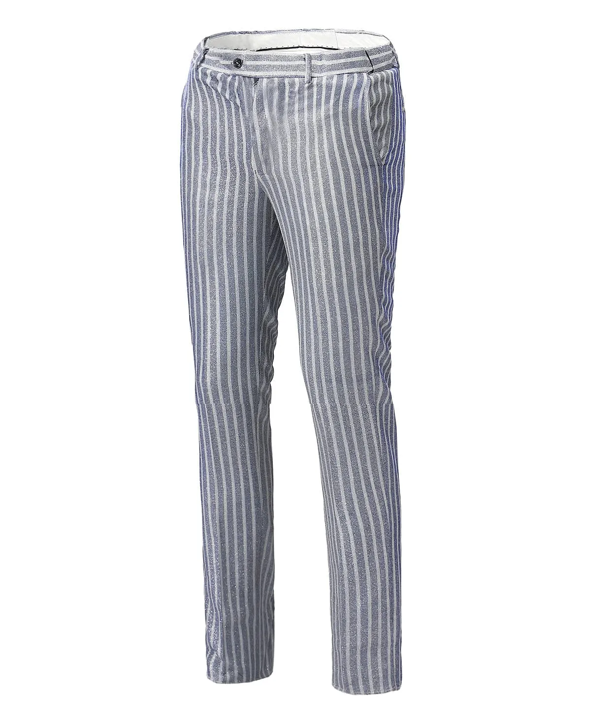 Formal Grey Striped 3 Pieces Mens Suit Tuxedos (Blazer vest Pants)