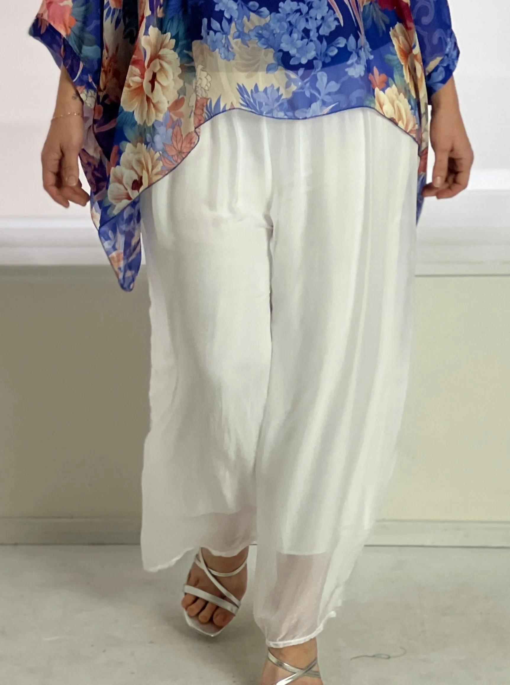 Fort White Silk Pants