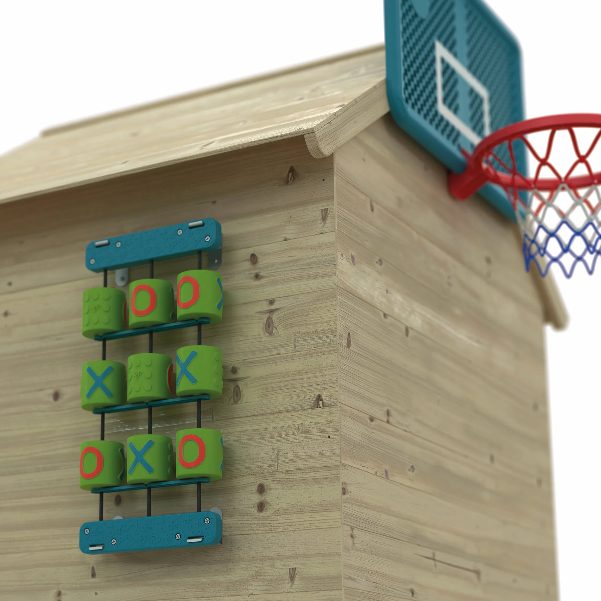 Foxglove Cottage Playhouse with Nought & Crosses and Basketball Hoop - FSC® certified