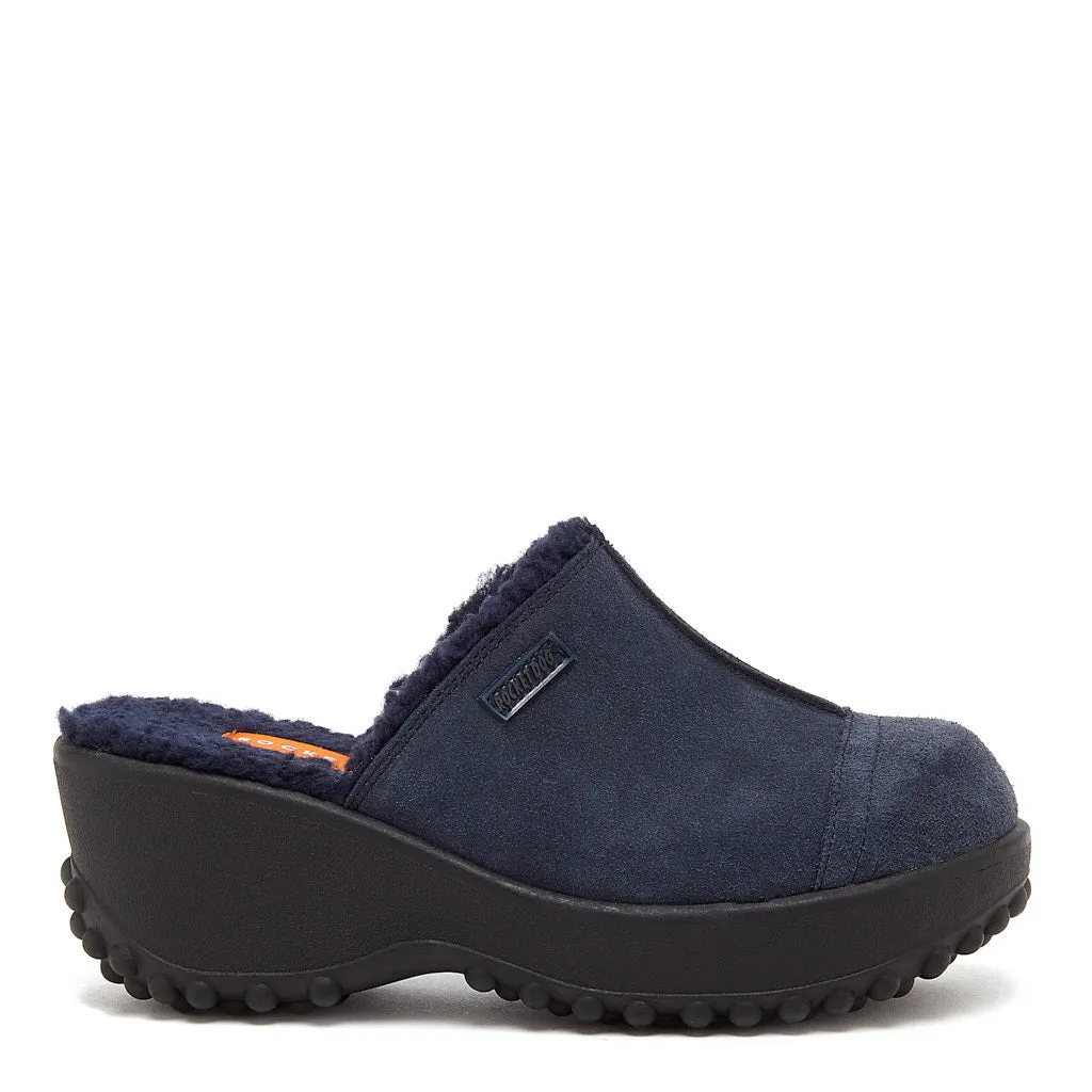 Fran Navy Suede Clog