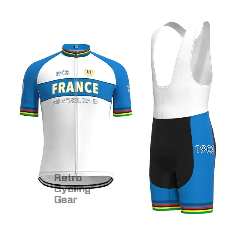 France Retro Long Sleeve Cycling Kit