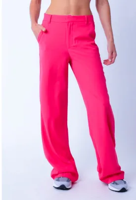 Frannie Pocketed Trouser Pants: Fuchsia