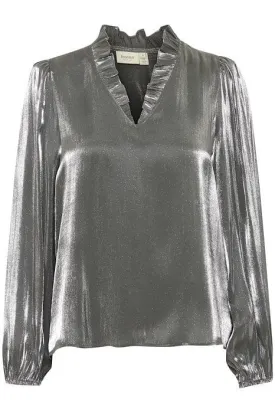 Fransa Fryolanda Silver Blouse