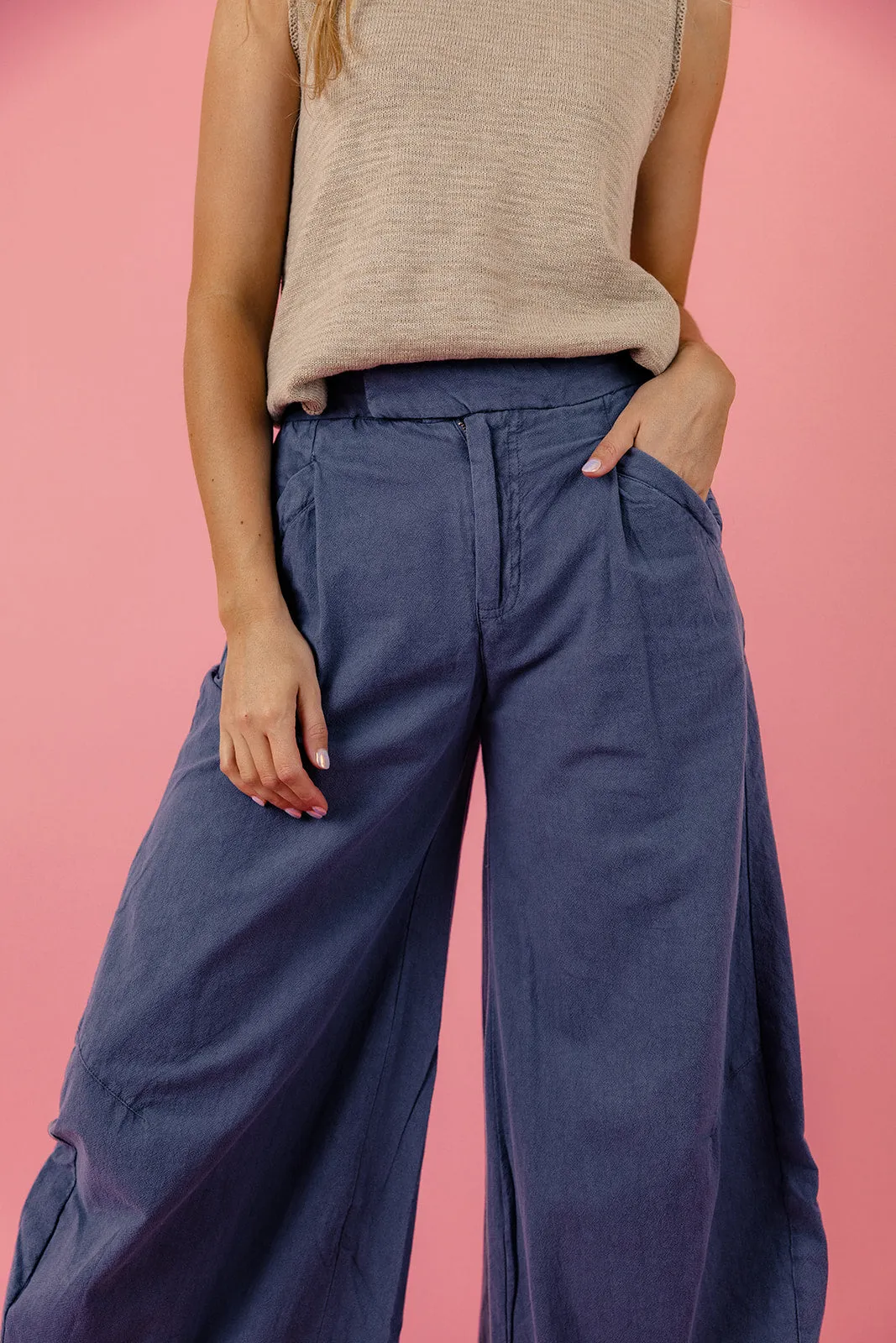 Free People Tegan Washed Barrel Trouser