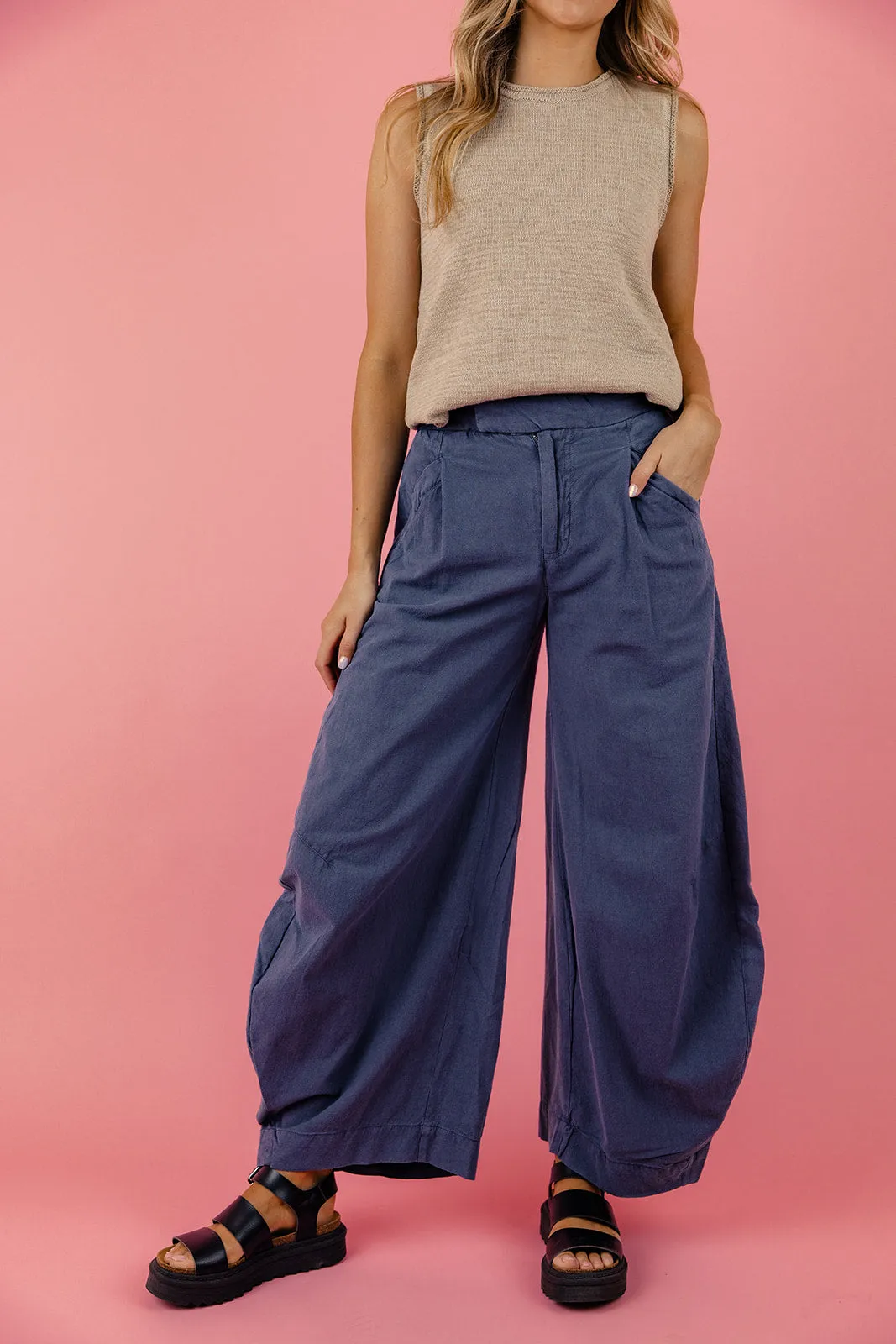 Free People Tegan Washed Barrel Trouser