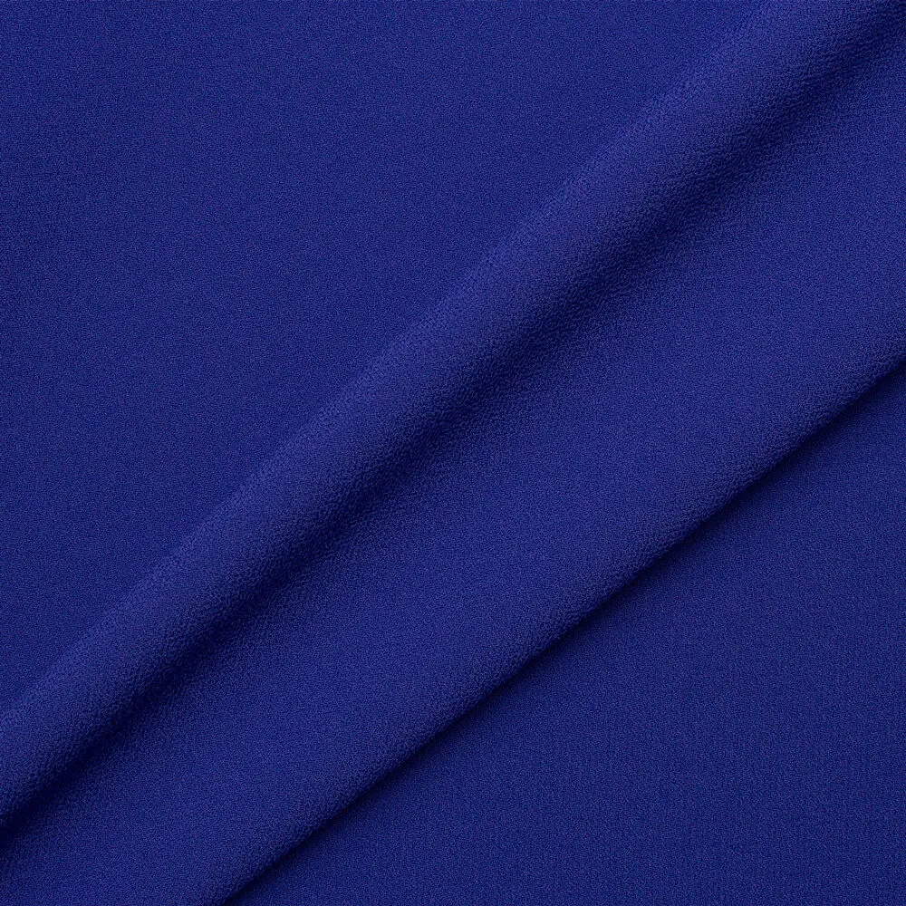 French Blue Matte Satin Backed Crêpe