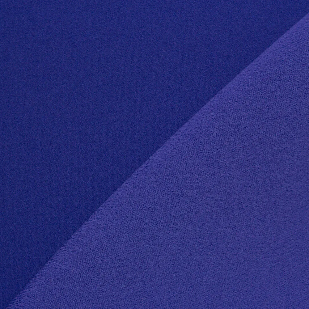 French Blue Matte Satin Backed Crêpe